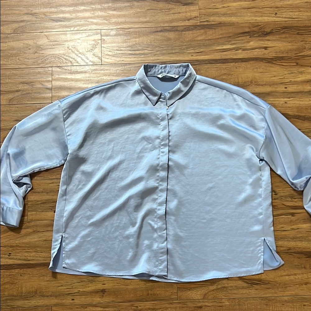 Zara Light Blue Shirt Size Large